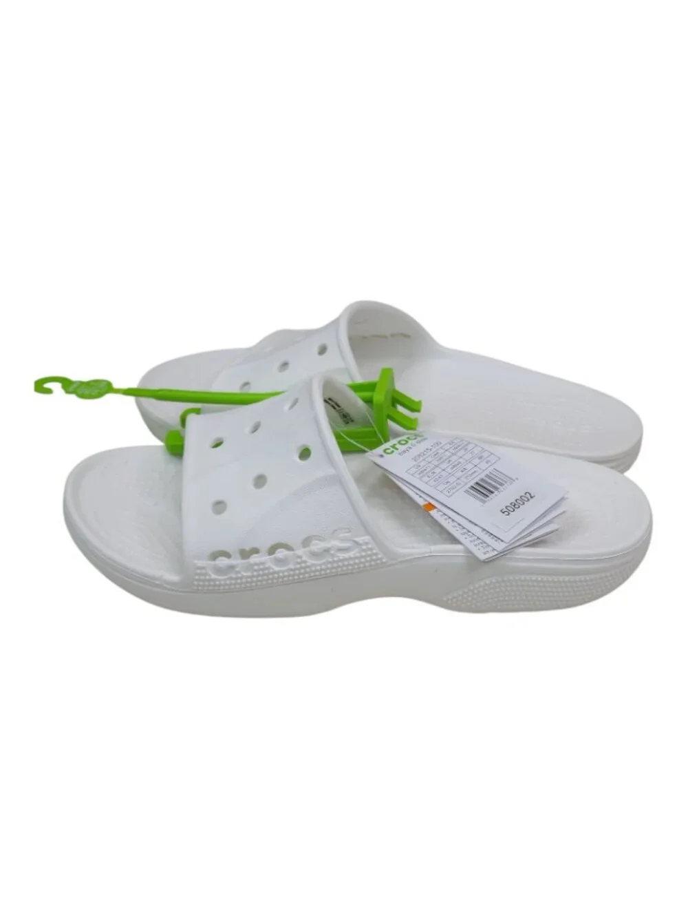 Crocs Baya II Slide Sandals White M9 W11 Lightweight Slip-Resistant Shower Shoes